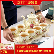 Nordic water water cup kettle set simple living room tea cup teapot set with tray whole set of gifts