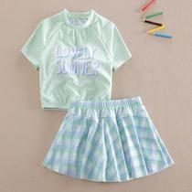 Girl skirt Net red swimsuit 2021 children split swimsuit girl 13 middle Big Boy boxer swimsuit 15 years old