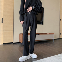 Hualun autumn straight casual pants mens Korean version of the trend loose trousers White handsome suit pants high elastic pants