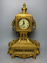 Watches imitate European classical movement Pure copper seat clock Home living room decoration model room fireplace decoration Villa