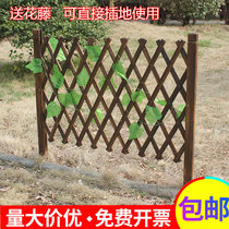 Thickened and widened anti-corrosion wood fence Solid wood telescopic fence fence grid flower frame climbing pergola Indoor and outdoor partition