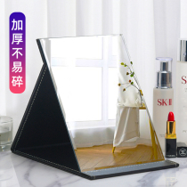 Mirror folding makeup mirror Desktop portable mirror thickened high-definition Nordic style simple mirror student portable makeup mirror