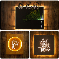 Custom hollow luminous light box display card Luminous word advertising led light wall-mounted ultra-thin house number