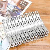 Clothes clip high quality stainless steel strong clip drying clothes clip hangers small clip flat hole clip clamped stainless steel clip