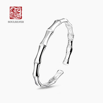 Old silversmith 999 foot silver bracelet women bamboo bracelet bamboo high solid silver bracelet women sterling silver young