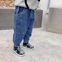 Boy Chun-style pants Harun pants Charenpants Chaoty chic children toddlers baby boy baby boy jeans spring and autumn