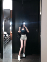 Han Yujia 2021 new white high waist denim shorts womens summer tide ins thin casual all-match hot pants