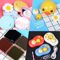 Kaida contact lens pupil box manual washer care box suction stick clip multi-pair storage box