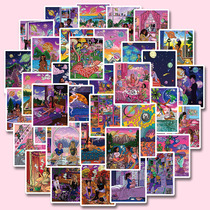 Illustrator wind girls whinsful world life graffiti sticker laptop mobile phone ipad luggage sticker