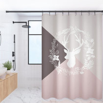 Bathroom shower curtain Simple shower room door curtain Bathroom bath fence curtain Partition curtain Hanging curtain Waterproof and mildewproof