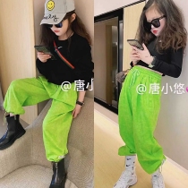 Girls CUHK Trendy Bouquet Lanterns Harun Casual Pants 2022 Spring Summer New Hip Hop Children Tide Pants