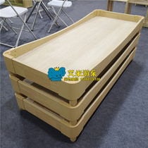 Kindergarten special bed Environmental protection solid wood multi-layer board childrens bed Early education center Baby nap single bed stacking bed