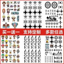 ONE PIECE tattoo stickers Ace arm Luffy ONE PIECE Rojo Ba OP Luo COS Anime Buy one Get one