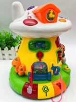 Multifunctional early education doll house story Childrens songs Tang poems polyhedron unlock doorbell clock Horse cry English