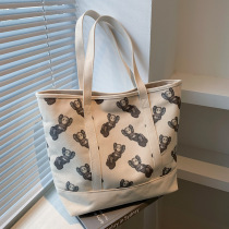 Large Capacity Handheld Mommy Bag 2021 New Fashion Canvas Bag Single Shoulder Out-Of-The-Baby Bag Tote Bag