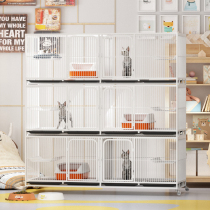 Cat cage Breeding cage Three-layer breeding cage Household cat dog cage Large free space mother and child cage Foster cage