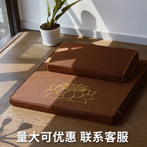 Meditating mat cushion futon worshipping mat Meditation meditation mat home folding thickened fabric coconut palm kneeling mat