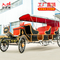 Eurostyle Three-row Sightseeing Wagon Scenic Spot Tourism Lagoon Attractions Ferry excursions to the reception Four-round wagons can be converted to electric