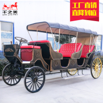 Eurostyle electric three-row sightseeing wagon scenic spot Rachers tourist reception wagon can come and customize the four-wheeled carriage