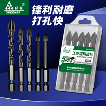 Ceramic tile drill drill drill impact overlord drill hexagonal handle four-edged concrete electric glass