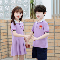 New kindergarten Garden uniforms summer short-sleeved class uniforms primary school uniforms sixty-one performances summer suits teacher customization