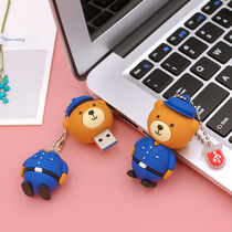High-speed usb3 0 Bai Jingting same bear USB 64G creative cute cartoon girl Mi Xing Ke Lei USB flash drive