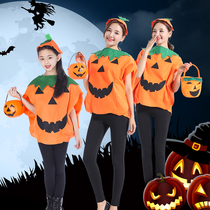 Halloween adult children cosplay Ball show parent-child costume costume pumpkin cloak performance suit