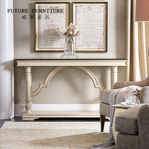 American solid wood sofa back A few antique white old entrance hall entrance entrance cabinet end view table against the wall entrance table