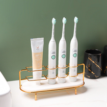 High-grade gold electric toothbrush holder countertop storage and placement toothbrush toothpaste holder with diatom mud suction pad bathroom household