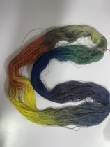 Dawn Embroidered Su Embroidered Seven-color Gradient Plant Dyeing Non-Relic Culture Handmade Coarse Tight Twist 24 Silk