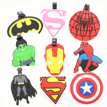 Avengers 4 luggage tag Captain America Iron Man Spider-Man Hulk Batman Travel Box Hang