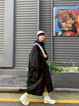 ESC MAN STUDIO Korean solid color big pocket upper body super-display temperament long windbreaker hooded autumn winter jacket