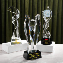 Alien Crystal Trophy Custom Creative Love Thumb Five-Pointed Star Annual Meeting Employee Souvenir Gift