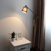 Floor lamp living room bedroom study table modern simple Net red minimalist light luxury ins Wind LED remote control long arm table lamp