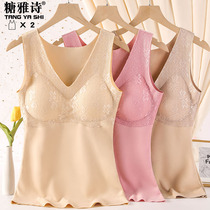 Winter big code Develvet warm vest woman 200 haggle thickened with cotton underwear waistcoat waistcoat with chest cushion