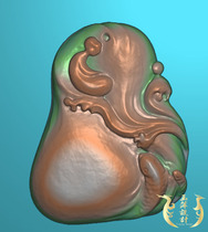 Enlightenment fish with the shape scan map Jade carving map