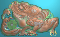 Toad Golden Toad Money Transport Hentong Fine Sculpture Photo Jade Sculpture figure JDP