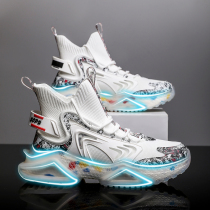 Hon Starred Red Stars K National Tide Mens Shoes Summer Breathable Basketball Sneakers Mesh Sneakers High Help Shoes Man Tide Shoes