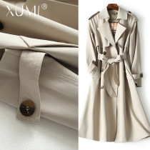 High-end Brands Temperament 2022 Spring Autumn New Casual Rice White Windcoat Jacket Woman with a high sense of advanced feeling