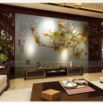 Art glass handmade exquisite carving tempered carved glass porch partition TV background wall fragrance