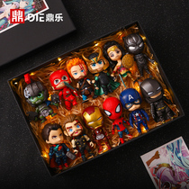 Avengers 4 Iron Man hand-made doll doll model Q version Spider-man Captain America toy ornaments