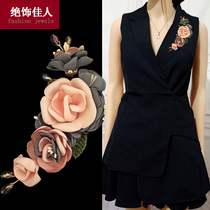 Busch female accessories high-end original design big flower needle decoration creativity style elegant temperament bra