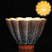 24K gold master cup tea cup High-end famous hand-gilt Tianmu lamp cup Tea cup tea cup tea cup gold cup