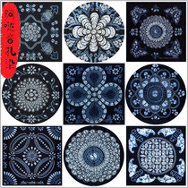 Yunnan ethnic characteristic handmade plants tie-dyed cotton Thorn embroidery creative home restaurant coffee house decoration tablecloth