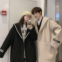  Small fragrant wind jacket mens spring and autumn trend loose woolen coat 2021 new high street roora couple windbreaker