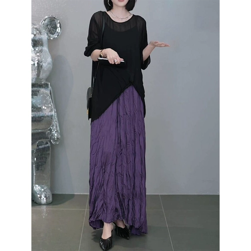 Лонгслив, дизайнерский летний комплект, платье, защита от солнца, тренд сезона, городской стиль