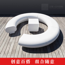 FRP leisure chair shopping mall combination seat creative snake-shaped outdoor landscape bench creative beauty Chen decorative chair