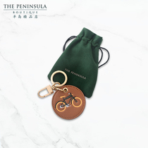 Hong Kong Peninsula boutique-bicycle leather Keychain Car keychain pendant gift gift