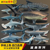 Solid childrens simulation animal toy model shark Whale shark Great White Shark Tiger Shark Blue Shark Megalodon cognitive gift