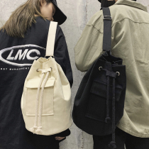 Tidal Bag Minimalist Day Department Art Canvas Backpack Chest Bag Mans Casual Bucket Bag Slanted Satchel Bag Single Shoulder Bag